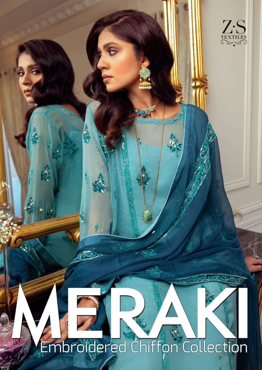 Meraki Embroidered Chiffon 2021